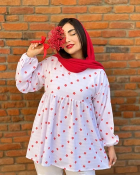 شومیز راه‌راه عروسکی لینن