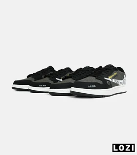کفش کتانی مردانه و زنانه مشکی طوسی سفید NIKE travis scott