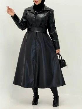 3692-پالتو چرم ژاکلین