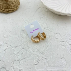 گوشواره زنانه طرح دار ژوپینگ با رنگ ثابت و ضد حساسیت