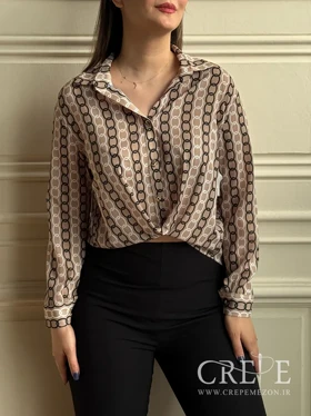 شومیز کرپ لمه پشت بلند