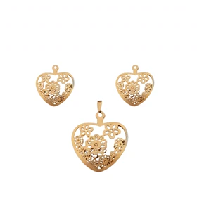 نیم ست بدون زنجیر طرح قلبی