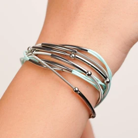 دستبند مگنتی رادیوم آهنربایی برند رادیوم رنگ آبی روشن