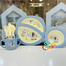سرویس غذای کودک فیل و گورخر 6 تکه Cihcco