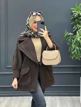 پالتو یقه انگلیسی دو جیب
