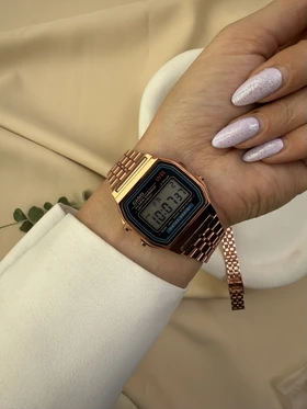کاسیو نوستالژی رزگلد casio A159W