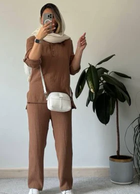 ست مانتو شلوار دبل فیس