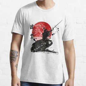 تیشرت با طرح Samurai The Ghost Classic T-Shirt Design گوست اف سوشیما کد 18574