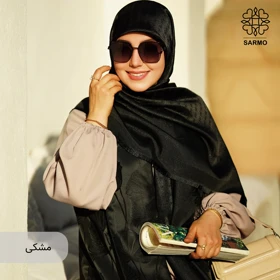 روسری ژاکارد رونا طرح زنجیر (مشکی)