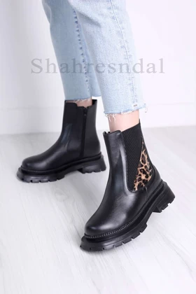 نیم بوت زنانه پلنگی کد 8342