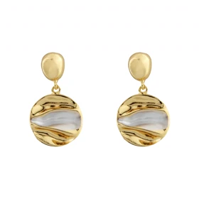 گوشواره زنانه مدل دایره میناکاری