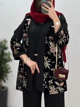 مانتو مجلسی سوزندوزی کانیاو