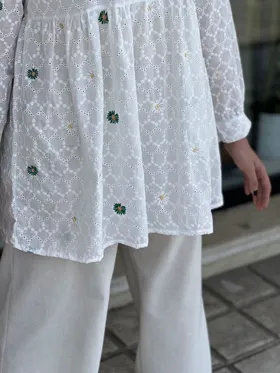 مانتو خامه دوزی شده کد 573