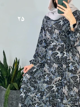 پیراهن مانتویی شکوفه با ارسال رایگان