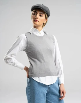 یقه گرد (خاکستری)