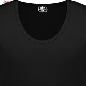 زیرپوش آستین دار مردانه مشکی برهان تن پوش مدل 1002-2 بسته 2 عددی