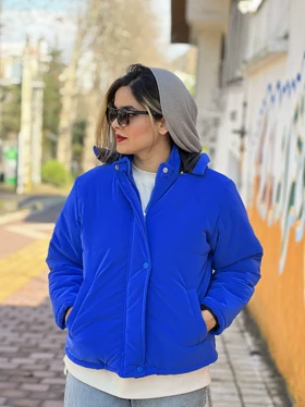 کاپشن کلاهدار ناز