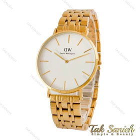 ساعت دنیل ولینگتون مردانه طلایی صفحه سفید DW-5289-G