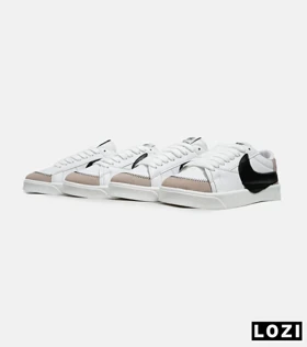 کفش نایک مردانه و زنانه سفید مشکی Nike Blazer Low 77 Jumbo