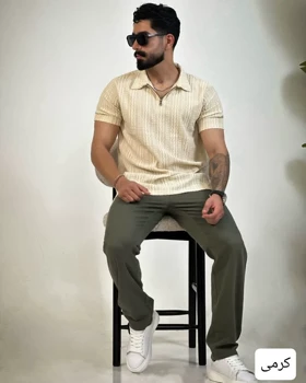 تیشرت مردانه نیم زیپ سوگند_4431