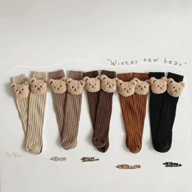 جوراب بچگانه ساق‌دار تدی وارداتی