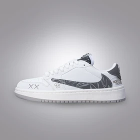 کفش کتانی زنانه نایک ایر جردن 1 تراویس اسکات نورث فیس سفید (Nike Air Jordan 1 x Low Travis Scott) کد 2339