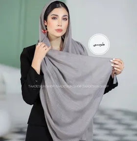 شال لینن وارداتی مدل بنفشه