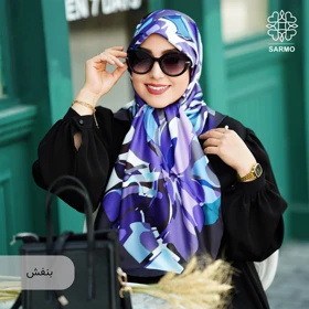 روسری ابریشم کجراه پرنگار