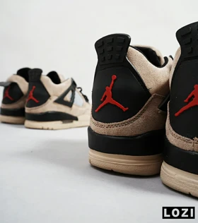 کتانی ساق‌دار مردانه کرم Nike air jordan 4