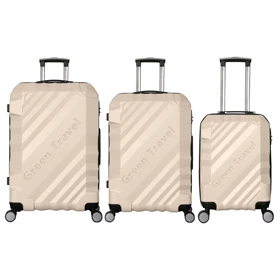 چمدان Green Travel مدل GT-40366-3X مجموعه 3 عددی (شیری)