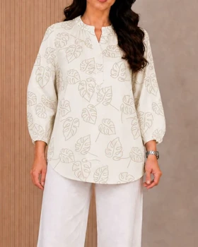 شومیز زنانه کجرا میخک 7633 (کرمی)