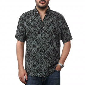 پیراهن آستین کوتاه طرح دار مردانه مدل 6112115