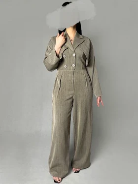 اورال کت یقه انگلیسی راه راه