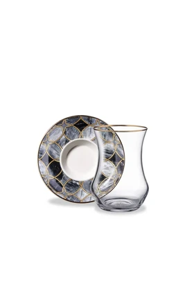 ست لیوان چای KORKMAZ مدل A8738-1 - بژ