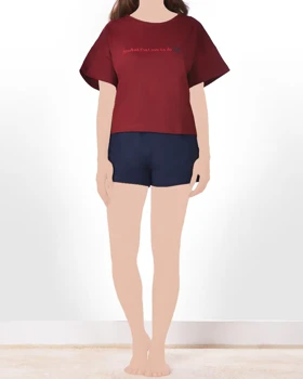 تیشرت و شلوارک آراسته زنانه