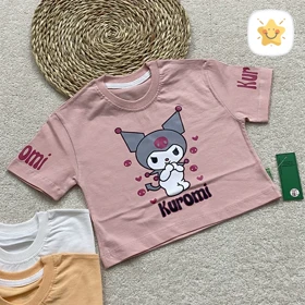 کراپ دخترانه کرومی پنبه جنس عالی 1 تا 8 سال
