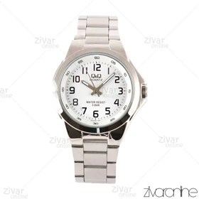 ساعت کیو اند کیو (Q&amp;Q) مردانه نقره ای صفحه سفید 102546