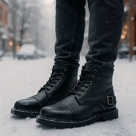 نیم بوت مردانه مشکی مدل Farnod