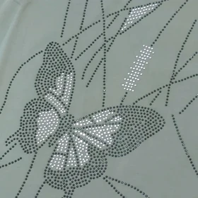 بلوز آستین کوتاه زنانه ویسکوز طرح پروانه