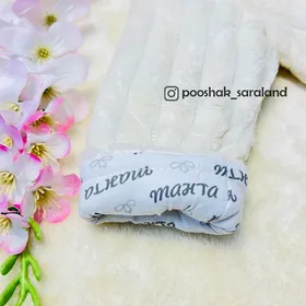ست مانتو شلوار مخمل نوزاد طرح خرس کرم