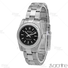 ساعت رولکس اویستر پرپچوال زنانه نقره ای صفحه مشکی 106889