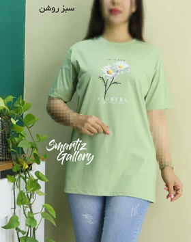 تیشرت گل سفید