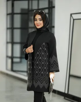 مانتو مشکی مدل ساغر کد 2579