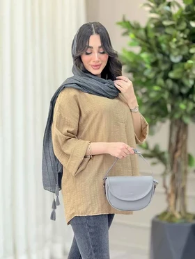 مانتو یقه ایستاده جلو بسته
