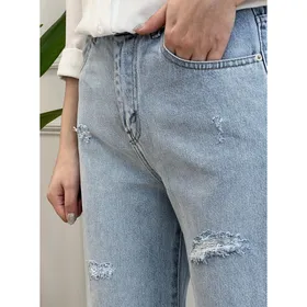 شلوار جین نیم بگ 513709