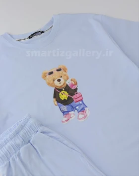ست تیشرت شلوارک خرس سه بعدی