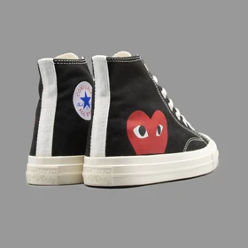 کانورس آل استار 1970 پلی مشکی ساق‌دار Converse All Star 1970s Cdg Play Black Hightop