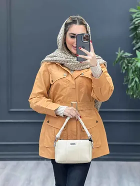بارانی چهارجیب کمردار