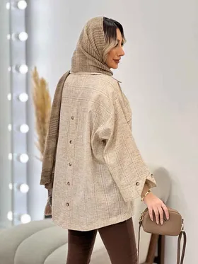 مانتو دوخت دار دو جیب