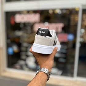 کتانی Veja سفید مشکی بزرگپا کد 6546